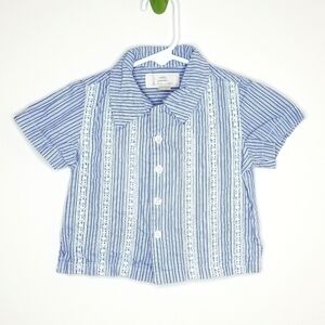 Peek Little Peanut Stripe Polo Button Down Shirt 3-6m